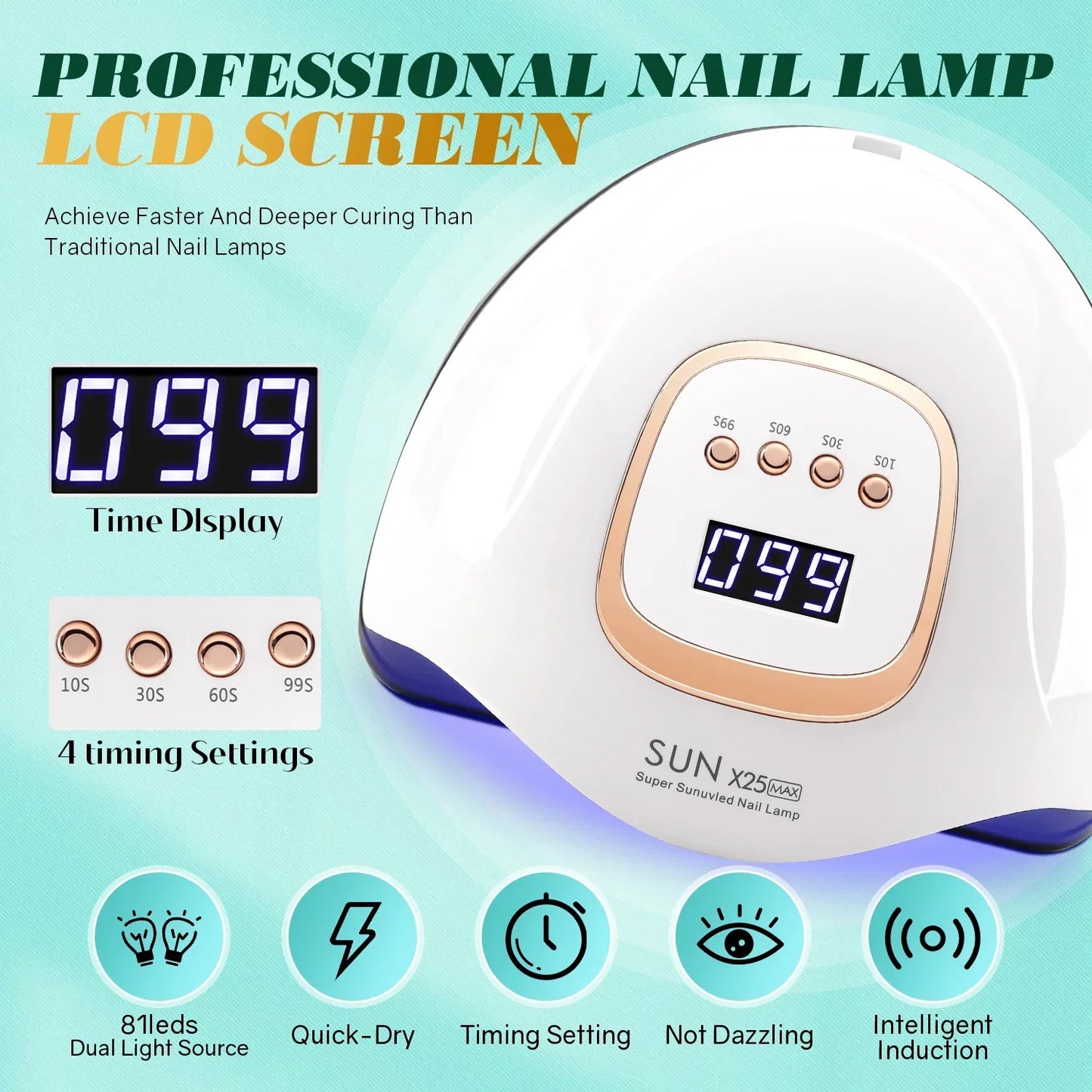 81 LED Nail Lamp | UV/LED | Fast & Painless Nail Drying