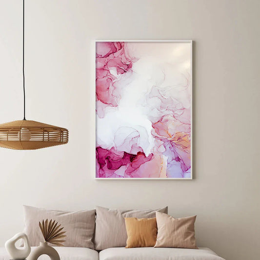 Elegant Blush Marble Canvas Art for Chic Home Spaces