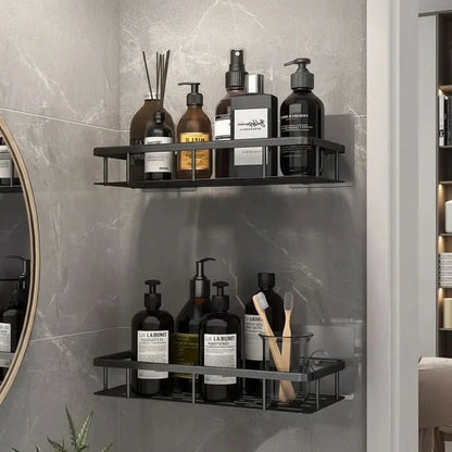 Drill-Free Bathroom Shelf for Stylish and Organized Spaces