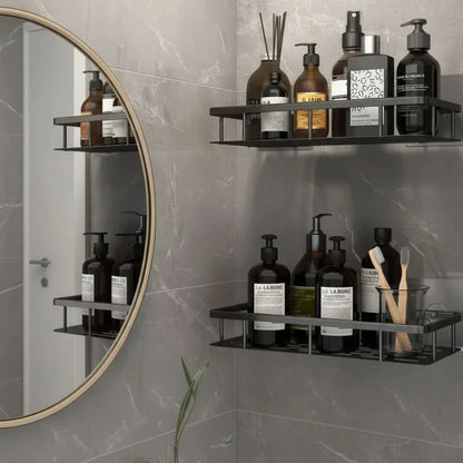 Drill-Free Bathroom Shelf for Stylish and Organized Spaces