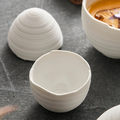 Minimalist Ceramic Bowl in Egg Shape for Kitchen Decor