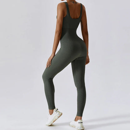 Women's Seamless Yoga Bodysuit | Quick-Dry One Piece Workout Suit
