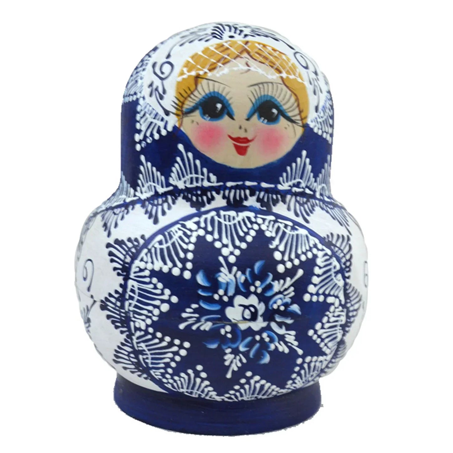 Set of 10 Wooden Russian Nesting Dolls - Matryoshka Dolls