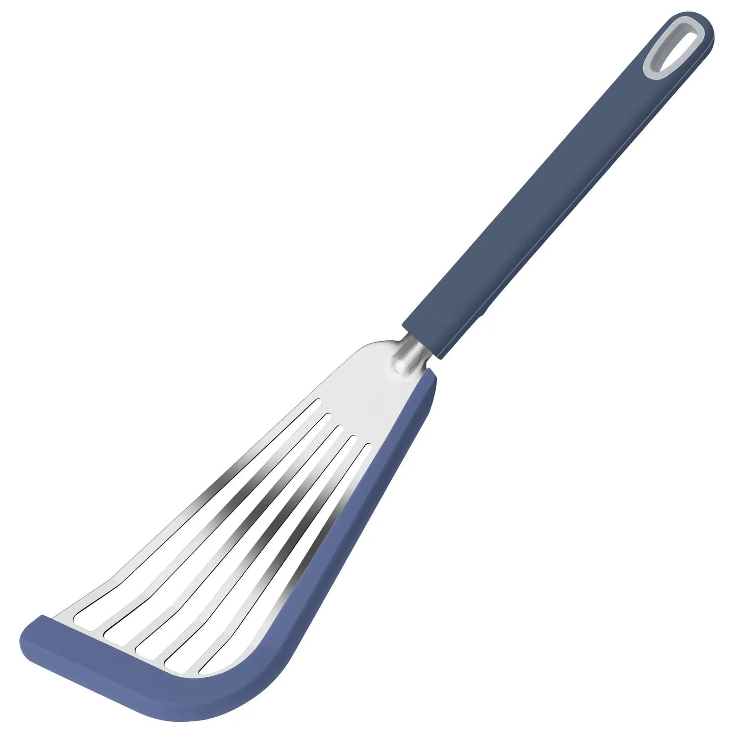 Silicone-Edged Slotted Turner - Heat-Resistant Stainless Steel Fish Spatula