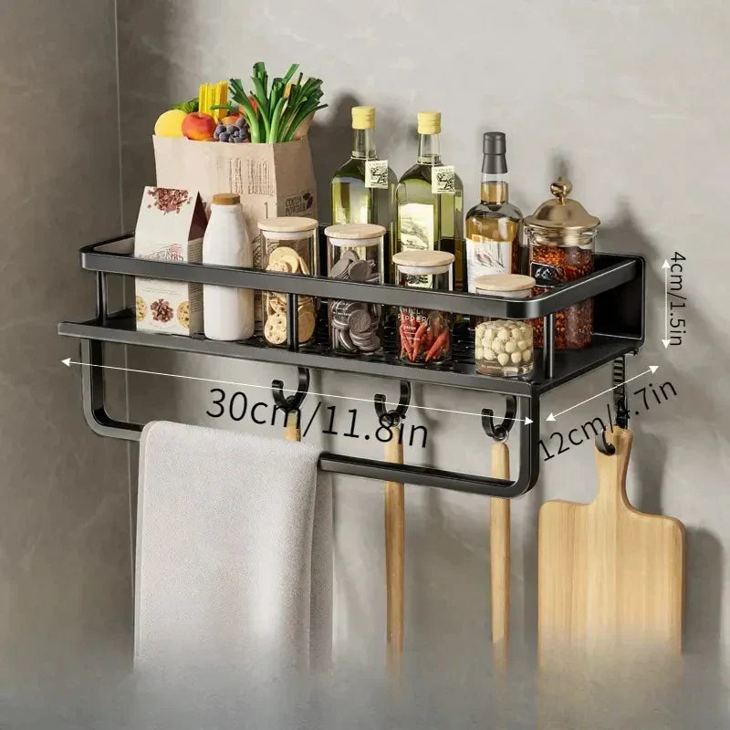 Stylish Wall-Mounted Shelf for Kitchen Storage Solutions