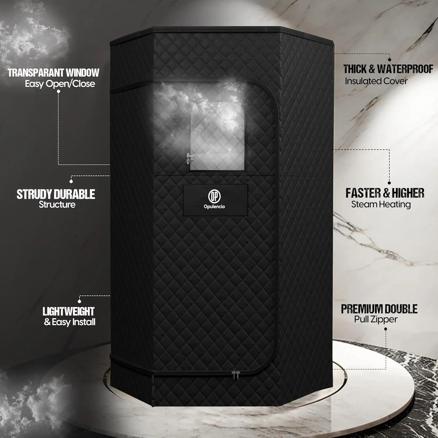 Foldable Home Steam Sauna Tent with Ice Bath Tub, Remote & 9 Heat Settings