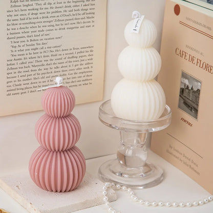 Geometric Candle with Golf Ball Design and Scent