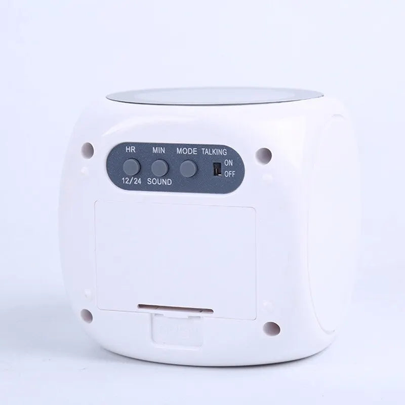 LED Display Alarm Clock with Dual Alarms and Temperature Projection