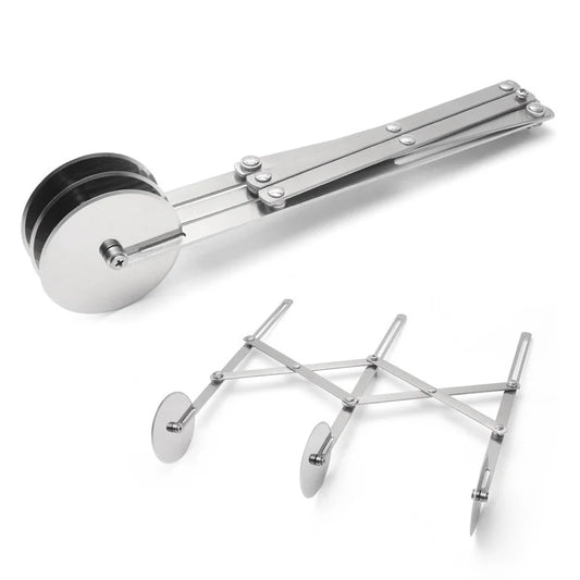 Dough Cutter | Adjustable Stainless Steel | 3-7 Wheels | For Pizza, Brownies & Pastries