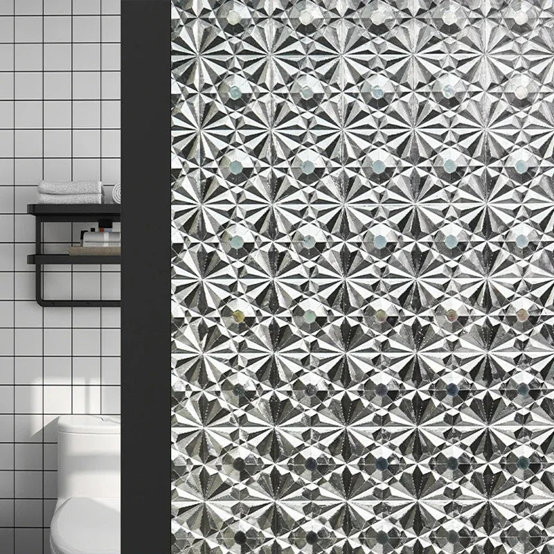 Window Film with 3D Stained Glass Design