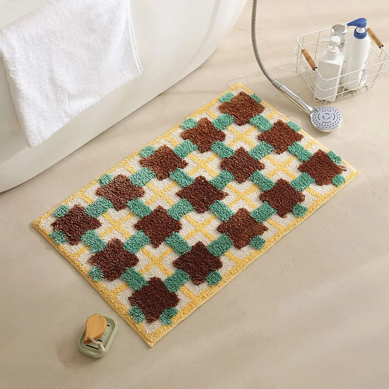 Modern Abstract Design Bath Mat | CozyGrid