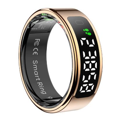 Fitness Tracker Ring with OLED Screen | Monitors Heart Rate, SpO₂, Sleep, Stress, Activity, 5ATM Waterproof, Wireless Charging
