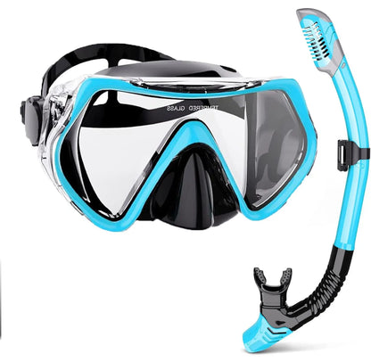 Snorkeling Set with 180° Panoramic View | Dry Snorkel Technology | Comfortable Silicone Mask