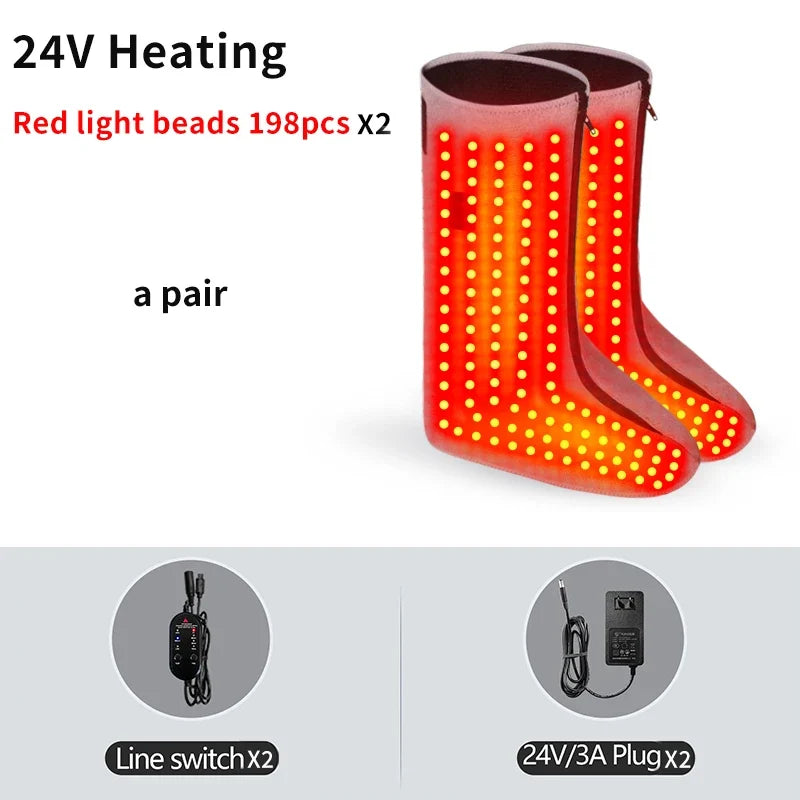 Adjustable Heated Foot Wraps with Vibration and Red Light – 3 Heat Settings, 3 Massage Options, Available as Single or Pair