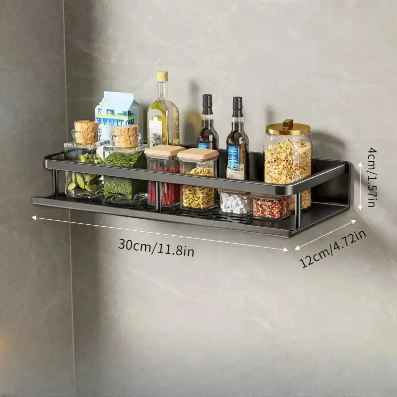 Stylish Wall-Mounted Shelf for Kitchen Storage Solutions