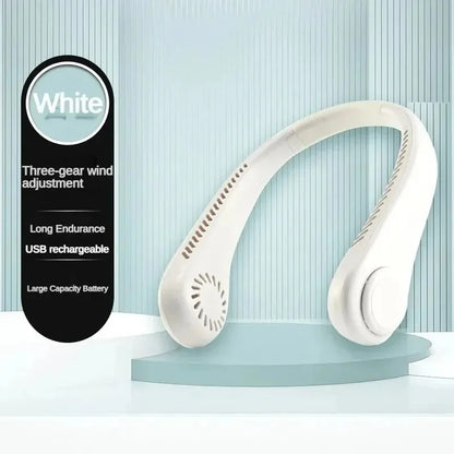 Rechargeable Neck Breeze Fan with LED Battery Indicator 8000mAh
