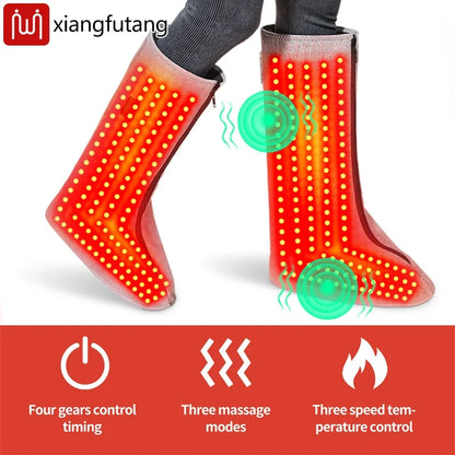 Adjustable Heated Foot Wraps with Vibration and Red Light – 3 Heat Settings, 3 Massage Options, Available as Single or Pair