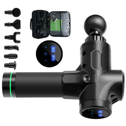 Massage Gun for Deep Tissue Relief | 30 Speed Settings, 6 Attachments, Silent Operation