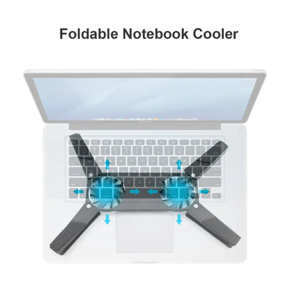 Portable Laptop Cooling Stand with Dual 60mm Fans