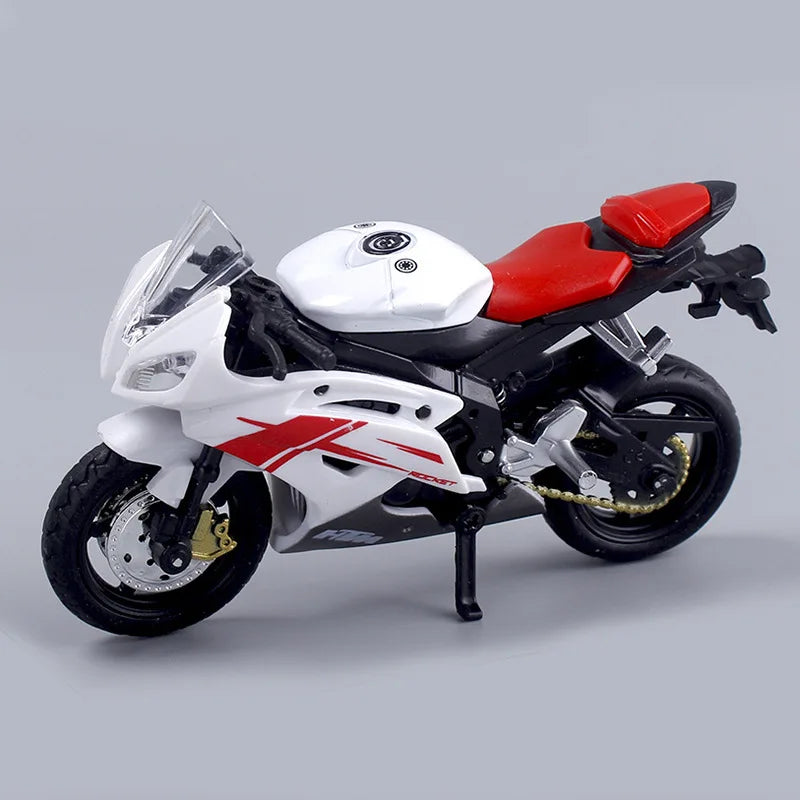 1:18 Scale Diecast Sportbike Model - Yamaha R6 Alloy Motorcycle Replica for Kids