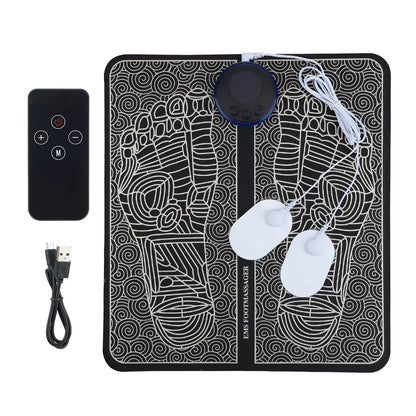 Rechargeable Foot and Leg Stimulator Mat with Remote – 8 Modes, 19 Intensities