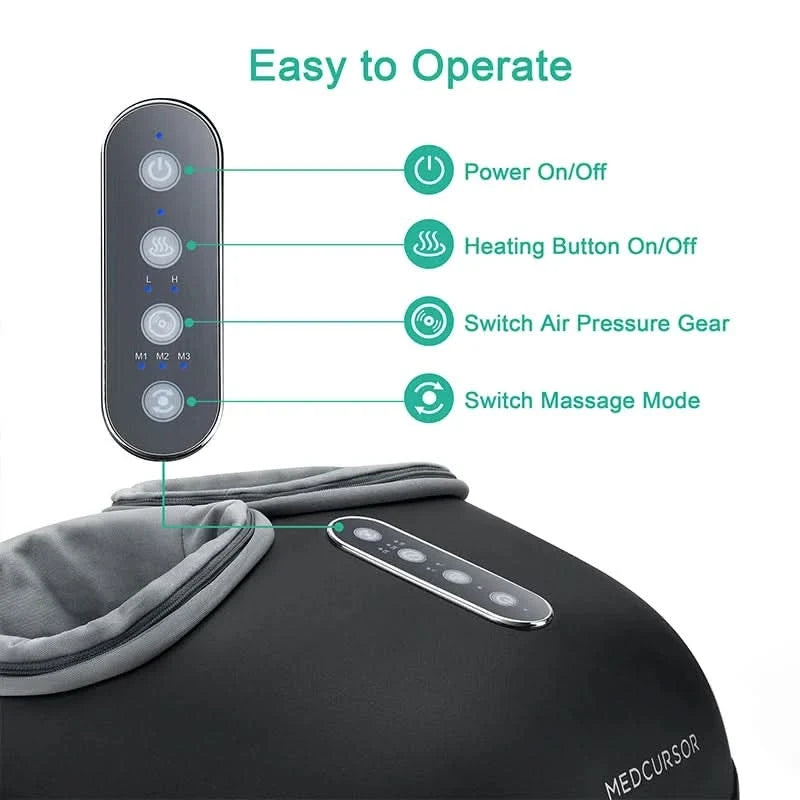 Heated Shiatsu Foot Massager for Deep Tissue Relaxation and Relief