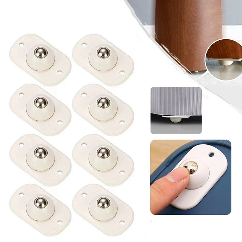 Self-Adhesive Universal Wheels Set of 8 - 360° Rotating - 50% Off