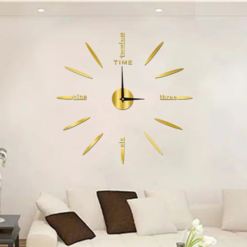Unique Large Acrylic Wall Clock in Modern Design