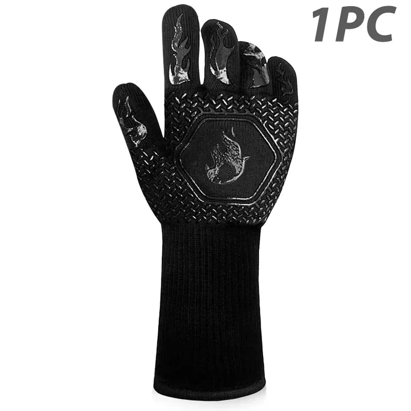Heat-Resistant Grill Gloves – Non-Slip, Comfortable, Up to 800°C for BBQ, Oven & Outdoor Cooking