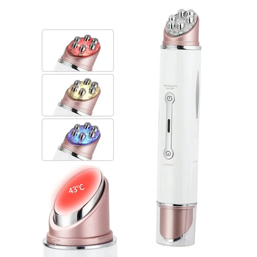 LED Eye and Face Massager with Heat and Vibration – USB Rechargeable, 43°C