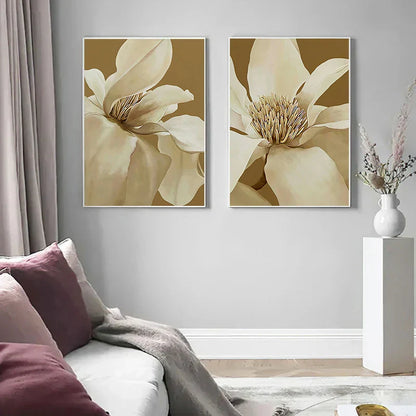 Modern Botanical Canvas Prints - Large Abstract Floral Art for Home Decor