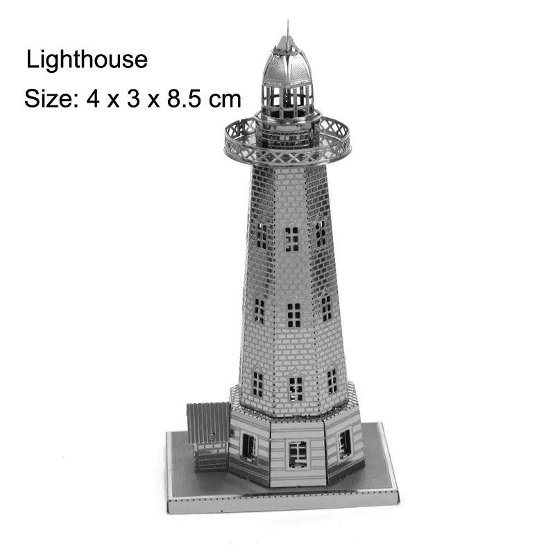 3D Metal Puzzle Set of Global Landmarks: Build and Discover Famous Structures