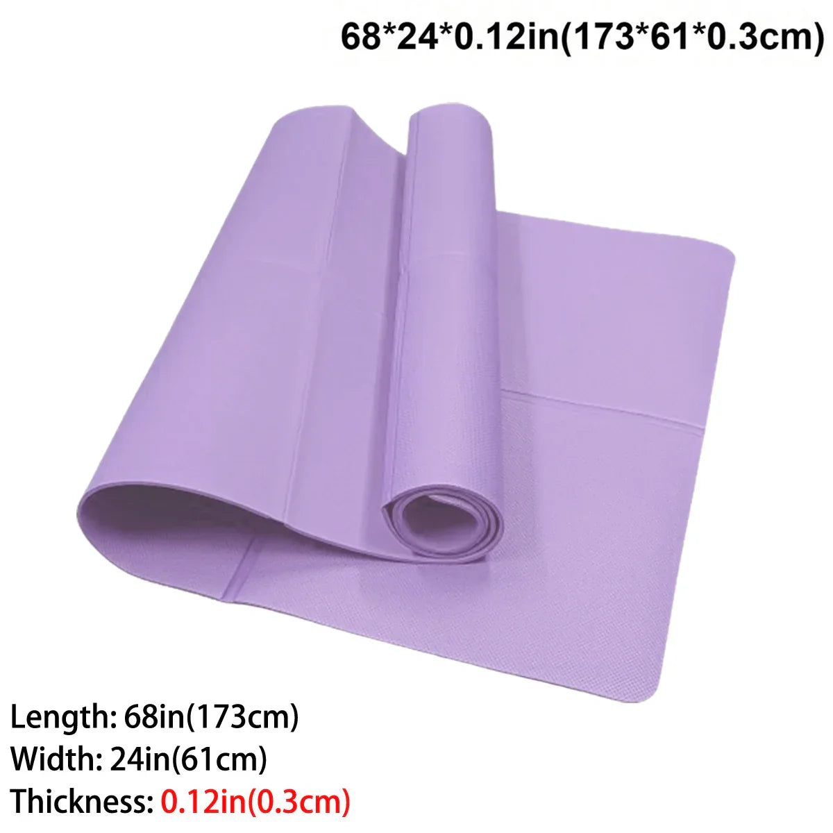Foldable Yoga Mat | EVA Material | 3–6 mm Thickness | Lightweight & Non-Slip | 173x60 cm