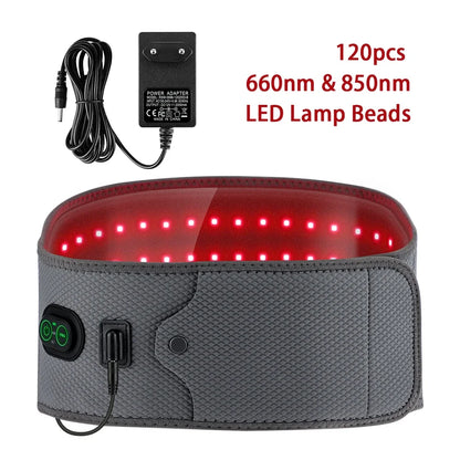 Near Infrared Waist Wrap for Pain Relief - 660nm 850nm Red Light Therapy Belt
