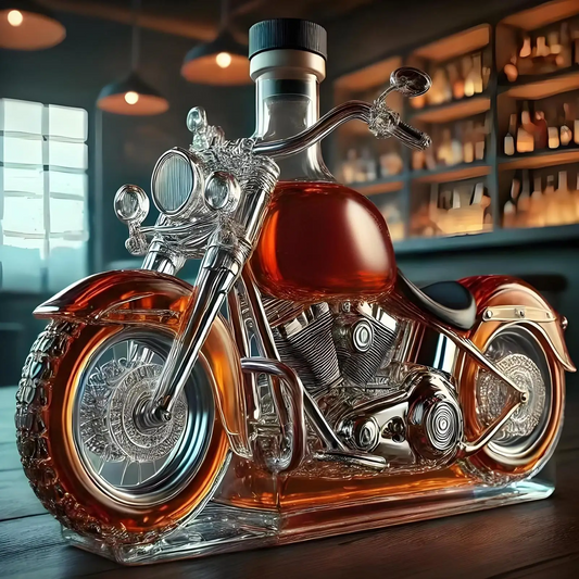 Motorcycle-Shaped Whiskey Decanter for Home Bar Decor