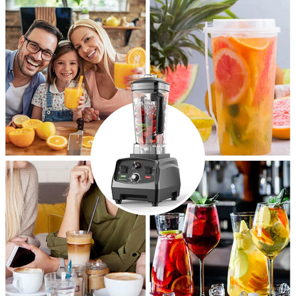 High-Power 2200W Blender with 2L Jar, 6-Blade Design, Timer, Ice Crusher