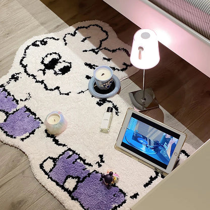 Rabbit-Themed Area Rug in Taalita Design