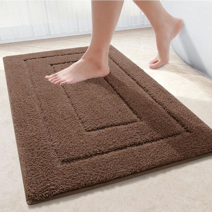 Non-Slip Microfiber Bath Mat – Soft Double Layer for Comfort and Absorbency