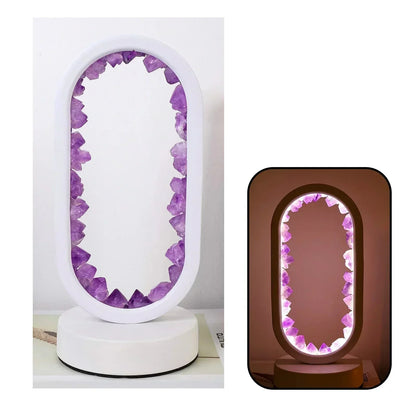 Elegant Natural Crystal Light Fixture – Amethyst Taalita