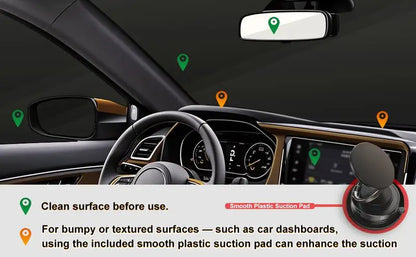 Magnetic Phone Mount for Car – 360-Degree Rotation