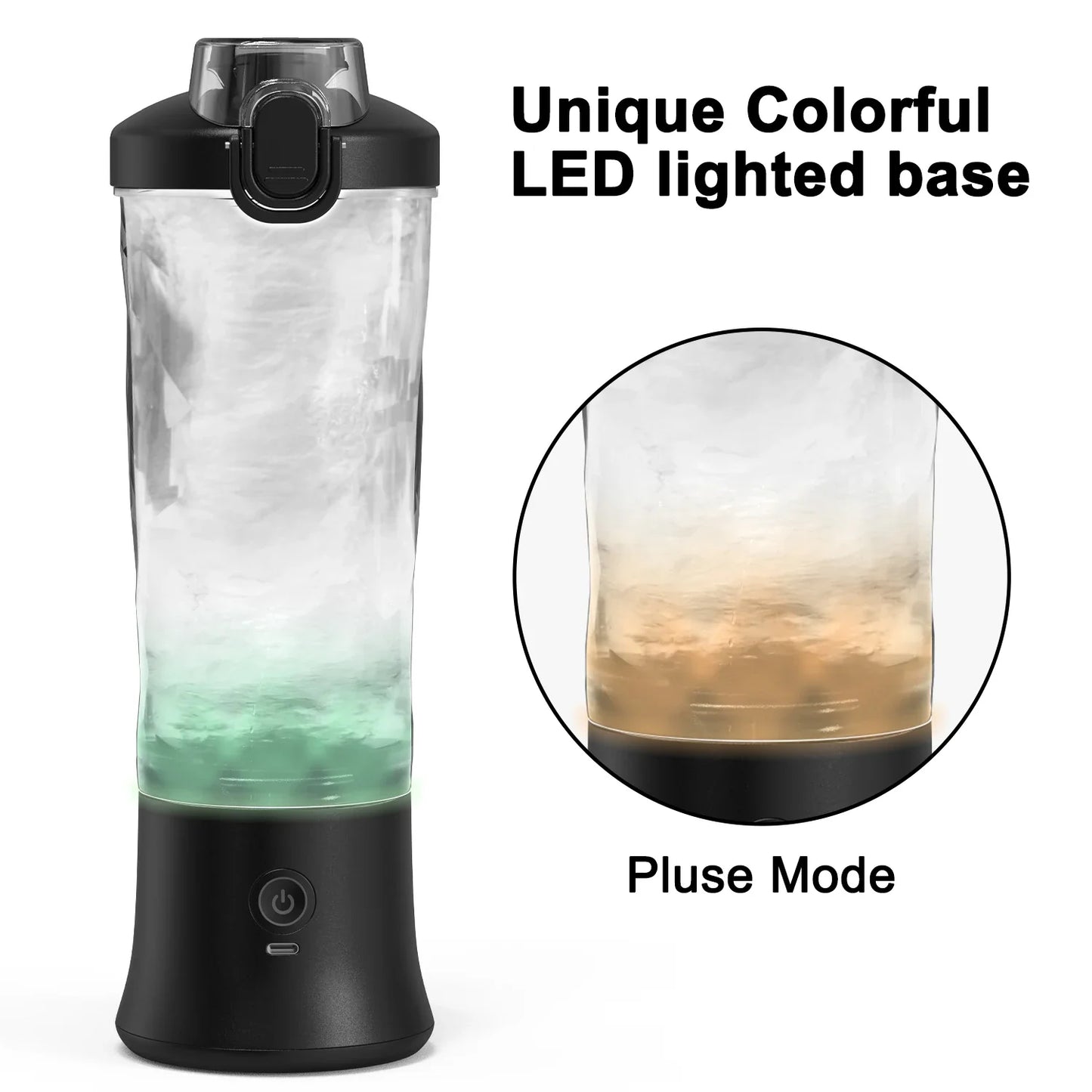 Rechargeable Portable Blender with 6 Blades – 600ML Ice-Crushing