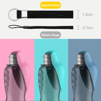 Dog Water Bottle – Leak Proof, One-Hand Operation, BPA-Free, 800 ml Capacity