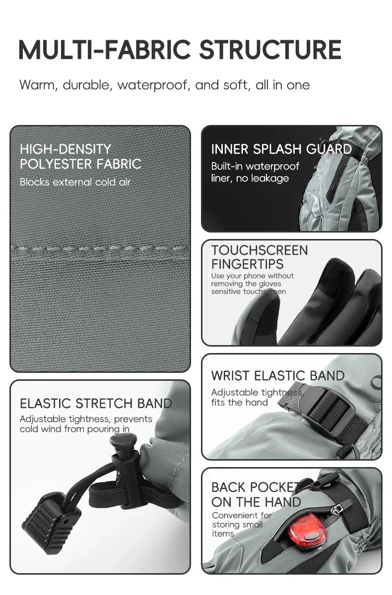 Weatherproof Touchscreen Ski Gloves for Adventurers