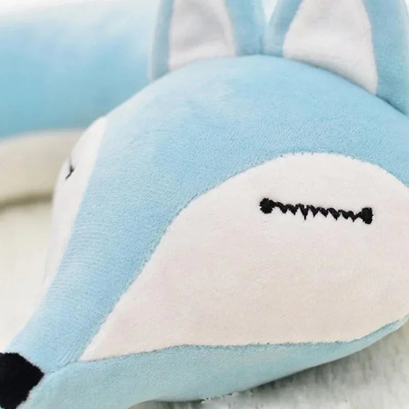 Travel Neck Pillow with Cute Fox Design | Cozy Travel Companion