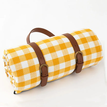 Waterproof Picnic Blanket with Carry Strap – Foldable NovaPlaid Design