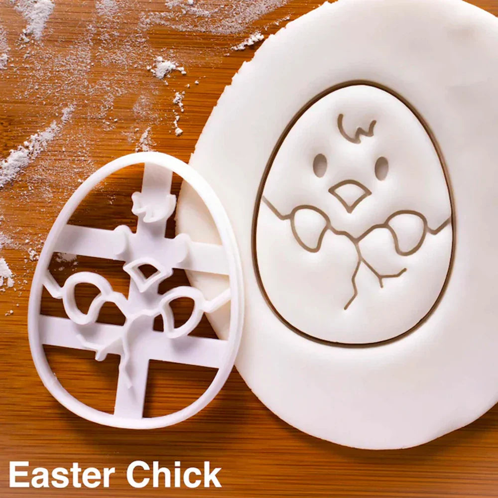 Easter Bunny Cookie Cutter | Plastic Baking Mold | Child-Friendly Bake Tool