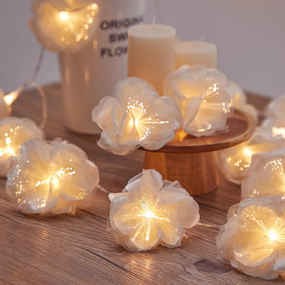 LED Flower Garland – 3m with Warm White Glow for Romantic Decor