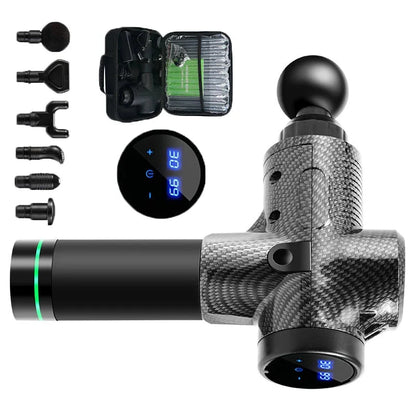 Massage Gun for Deep Tissue Relief | 30 Speed Settings, 6 Attachments, Silent Operation