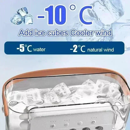 Portable 3-in-1 Air Conditioner Fan – Mini Cooler with LED Light, Humidifier, Adjustable Air for Home & Office