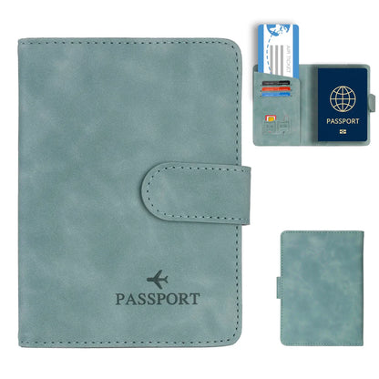 Compact Passport Holder with RFID Protection | Elegant Leather Look for Men & Women
